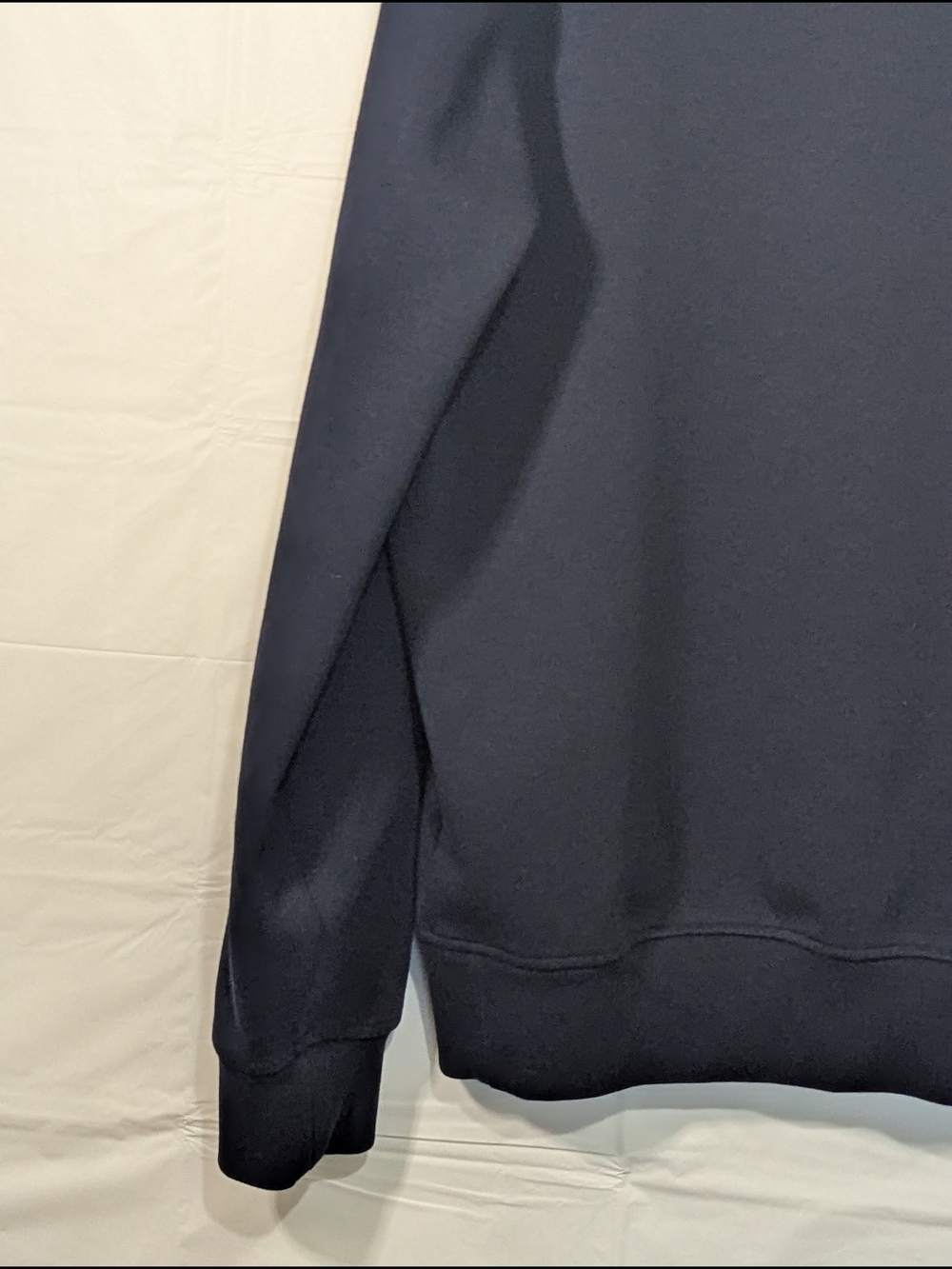 Polo Ralph Lauren Men's Large Navy Quarter Zip Pullover Sweatshirt Logo Spellout - Picture 10 of 11